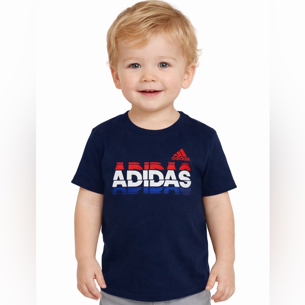 Adidas Blue Short Sleeve Athletic T-Shirt Size 2T